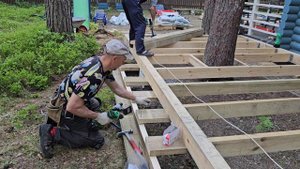 Делаем открытую терассу в Ягодное, Ленинградской области