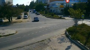 Перекрёсток в Щёлкино, 06.10.2015 - time-lapse с камеры 2