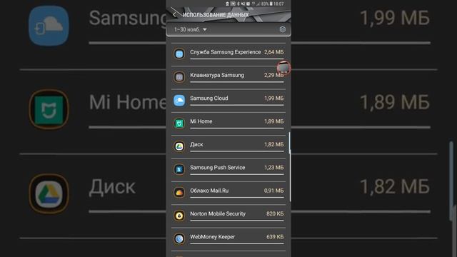 Как узнать сколько приложение использует трафика интернета на Samsung Galaxy S9 смотреть онлайн