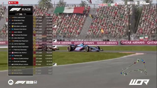 WHO IS AT FAULT ? Otis Lawrence and Luke Smith COLLIDE on the FINAL LAP ? | WOR | F1 23 смотреть онлайн