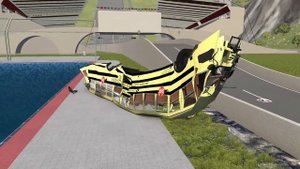 BeamNG drive - School Bus Crashes & Jumps #5