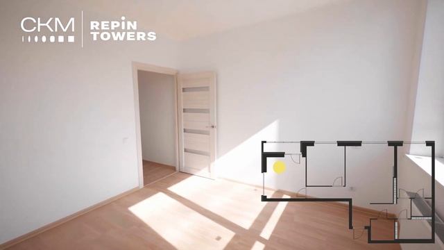 Видеообзор 3-к квартиры (планировка 3А, площадь 88,35 м2) в ЖК Repin Towers (Заводская-Репина)