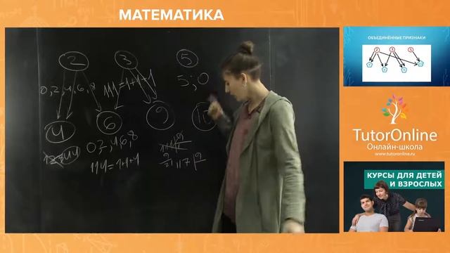 Признаки делимости натуральных чисел на 2, 3, 4, 5, 9, 10. 5 класс | Математика TutorOnline смотреть онлайн