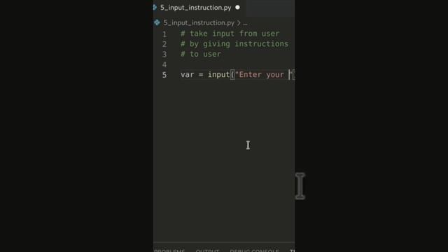 Taking Input From User By Giving Instructions And Printing It In Python | Python Tutorials | #Short