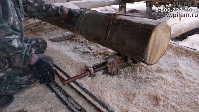 Зажимы для бревна при пилении на дисковой пилораме pilam.ru