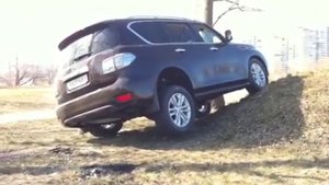 Ход подвески нового Ниссан Патрол  Nissan Patrol Y62