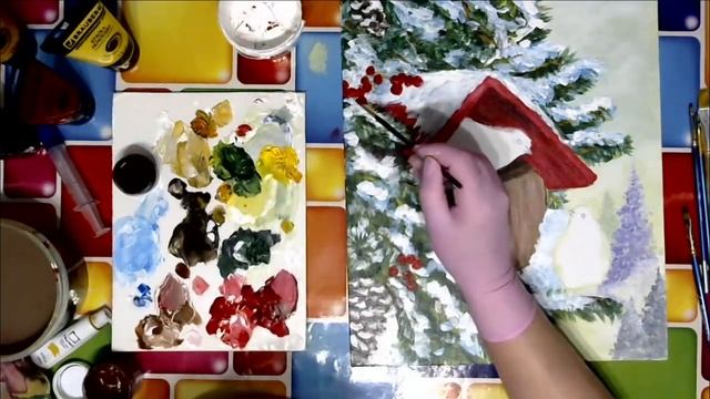 Художники от слова ХОРОШО! Из жизни птиц. Акрил (гуашь, масло). смотреть онлайн