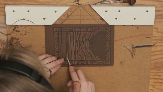 Chartpak AD blender marker linoleum test  drawing carving printing