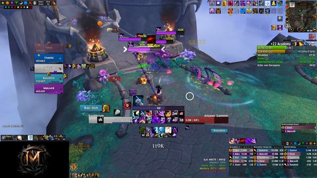 Academy of Algeth'ar M+ 22 Tyrannical | Shadow Priest PoV | World of Warcraft Dragonflight смотреть онлайн