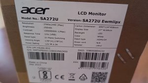 ACER SA272U 27 INCH 2K MONITOR #2kmonitor #budgetmonitor