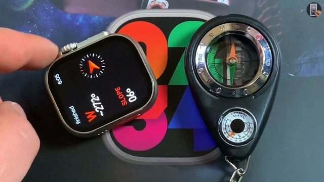HW9 Ultra Max Smartwatch - Compass Test! - Apple Watch Ultra New 2023 Copy (watchOS Icons) - ASMR смотреть онлайн