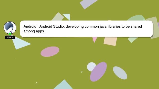 Android : Android Studio: developing common java libraries to be shared among apps смотреть онлайн
