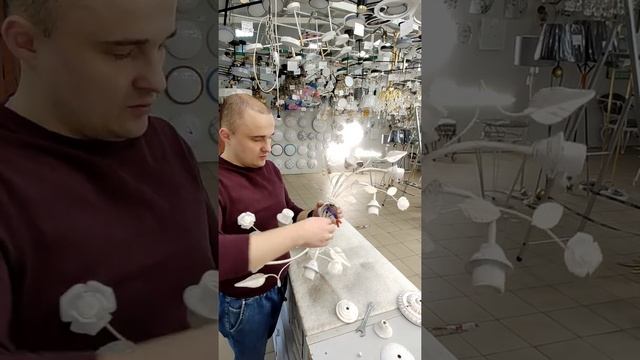 Потолочная люстра на 6 рожков ЭлисСвет 21569/6 WG смотреть онлайн