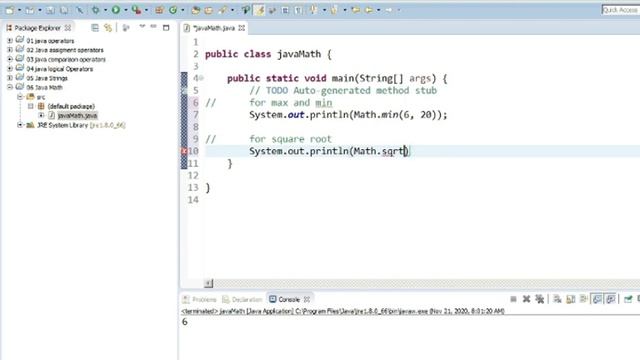 11 Java Math Class