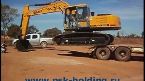 Начало работы экскаватора SANY SY 215 (презентация машины)