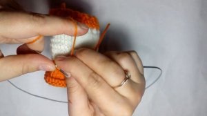 Как связать шапку для  куклы спицами/ шапка ЛИСА