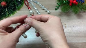 Новогоднее украшения на елку из бусин | DIY Christmas decorations