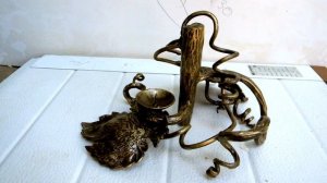 Как покрасить подсвечник под старину патина старая бронза