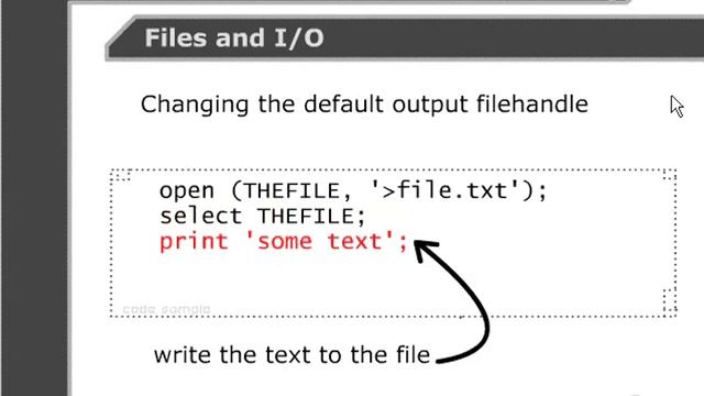 VTC Player Perl Fundamentals, Changing the default output filehandle смотреть онлайн
