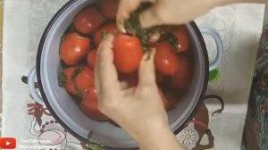 КВАШЕНЫЕ ПОМИДОРЫ с ЗЕЛЕНЬЮ И ЧЕСНОКОМ/Pickled tomatoes with herbs and garlic