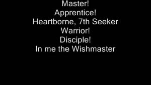 Nightwish - Wishmaster (lyrics)