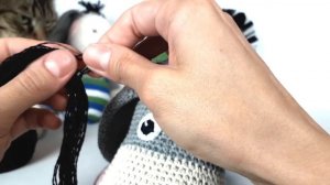 Волосы для игрушек. Волосы для куклы.Волосы для куклы из пряжи. Как сделать волосы игрушке.