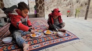 Rural life in Iran.  Narges is in the last days of pregnancy ???and Babak is building a kitchen?