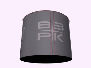 Внешняя система орошения РВС, пример размещения на резервуаре в 3D. ООО "ВЗРК", vzrk.ru