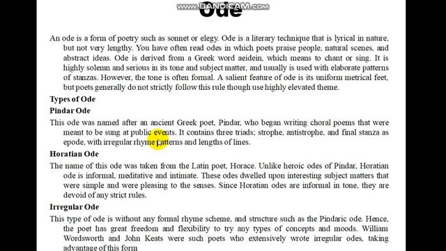 Sonnet Ode Elegy Lyric Satire types discussed in Hindi смотреть онлайн