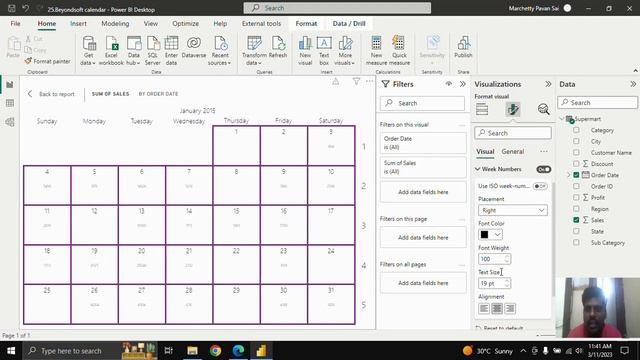 Power BI | Beyondsoft Calendar in Custom Visual смотреть онлайн