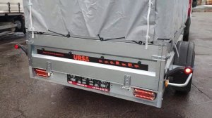 Прицеп с тормозной системой одноосный, оцинкованный, бортовой ursa, al-ko, knott от производителя