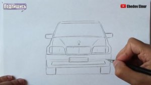 Как нарисовать машину Мерседес КАБАН Бандитская Тачка