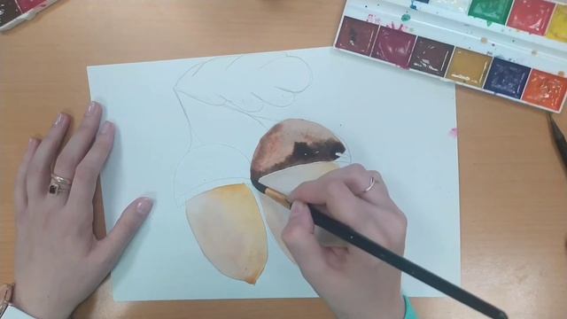 Мастер-класс по рисованию акварелью "Жёлуди" смотреть онлайн