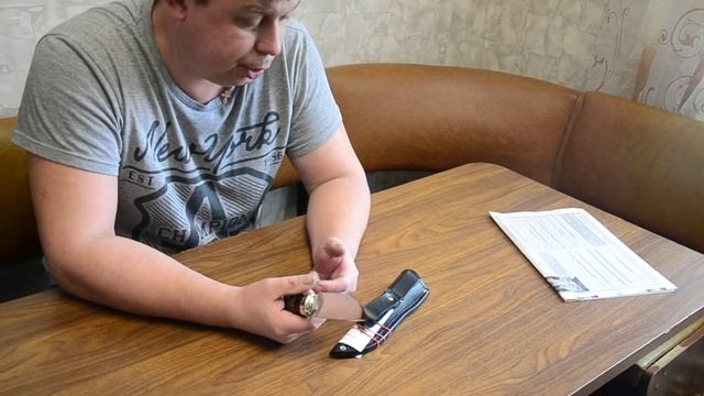 Видеообзор ножа Легионер сталь Х12МФ со сквозным монтажём рукояти смотреть онлайн