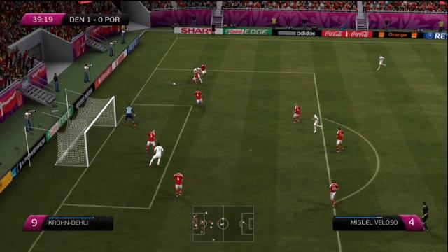 Euro 2012 Denmark Vs Portugal FIFA 12 Highlights смотреть онлайн