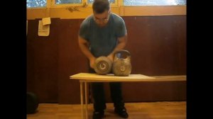 Обзор гирь залитых свинцом 46+46 кг