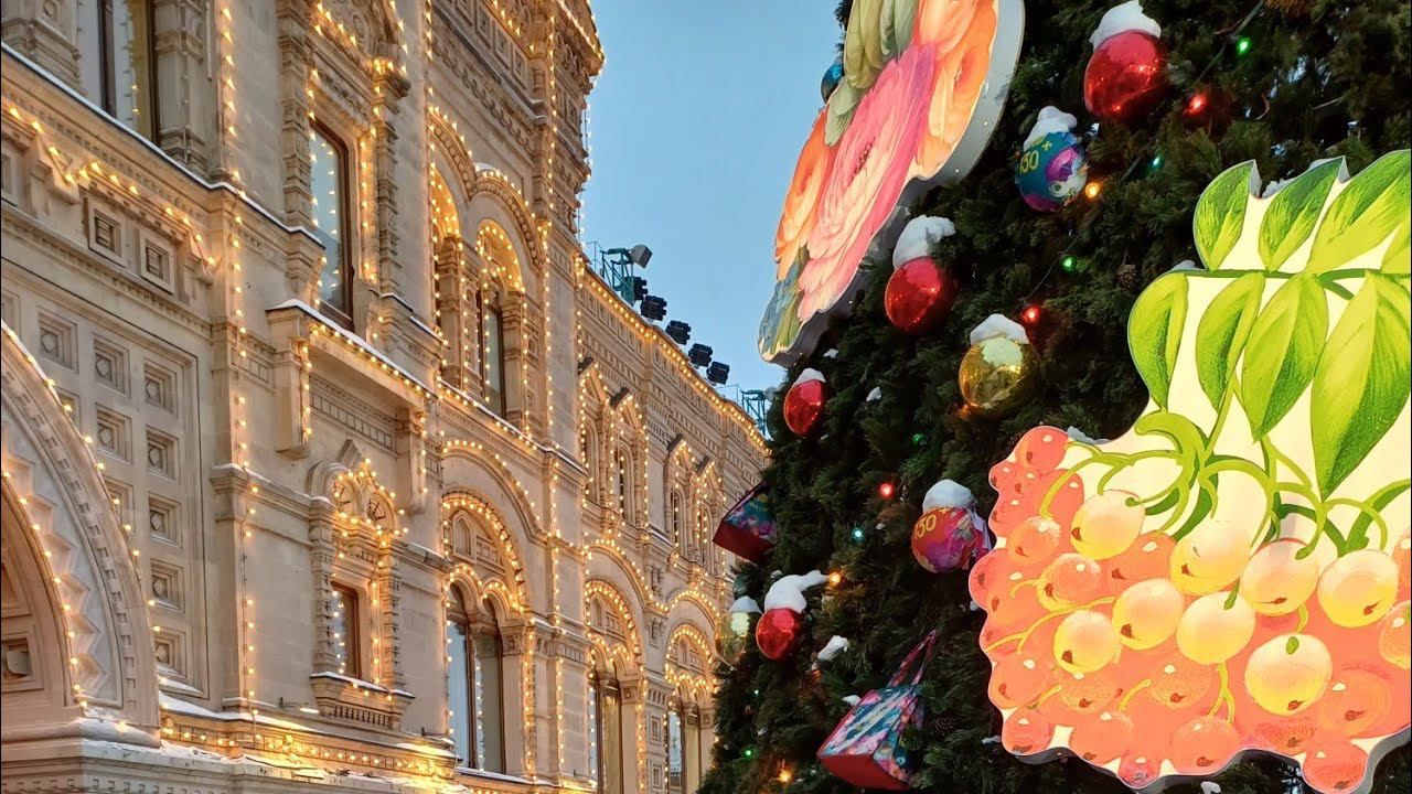 Новогодняя ярмарка на Красной площади! ЧАЙ из ОГРОМНОГО Самовара! смотреть онлайн