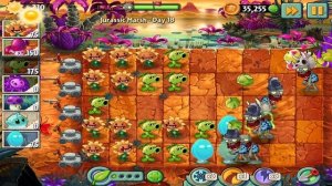 Plants vs Zombies 2: Jurassic Marsh - Day 18 Walkthrough