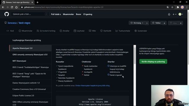 GitHub Brazuer Repo yaratish va yuklash смотреть онлайн