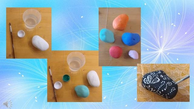 #Учимсядома Необычное рисование, часть 3 "Роспись камней" смотреть онлайн
