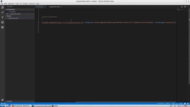 Nodemailer  1. Создание формы регистрации.