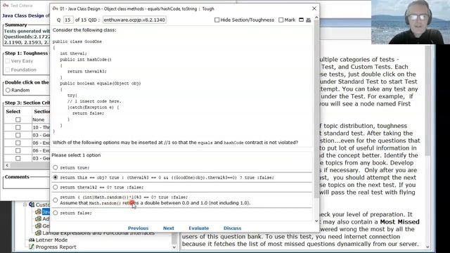 Given a hashCode() algorithm, select the valid equals() implementation . enthuware.ocpjp.v8.2.134 смотреть онлайн