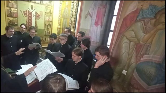 Хор Тобольской Духовной семинарии. Видеозапись Богослужения