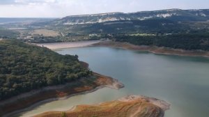 Партизанское водохранилище. Состояние и количество оставшейся воды. Крым 2020