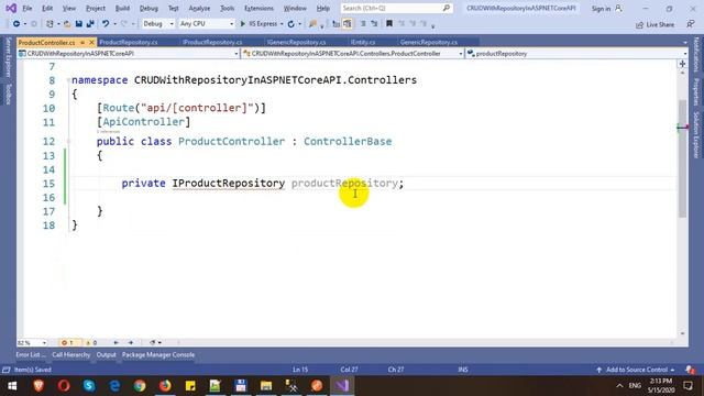 CRUD Operations using Repository Pattern in ASP.NET Core Web API and Entity Framework Core