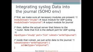 rsyslog journal integration