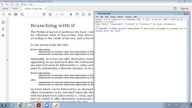 Control Structure In Python Interpreter (By Prof. M. Jambhulkar)
