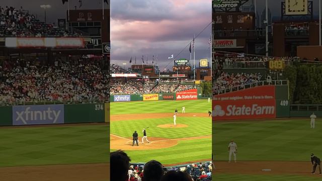 Zack Wheeler beams Rafael Devers with pitch ⚾️.  #phillies 🆚 #redsox