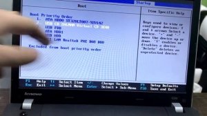 Как зайти и настроить BIOS ноутбука Lenovo ThinkPad E330 для установки WINDOWS 7, 8, 10 с флешки.