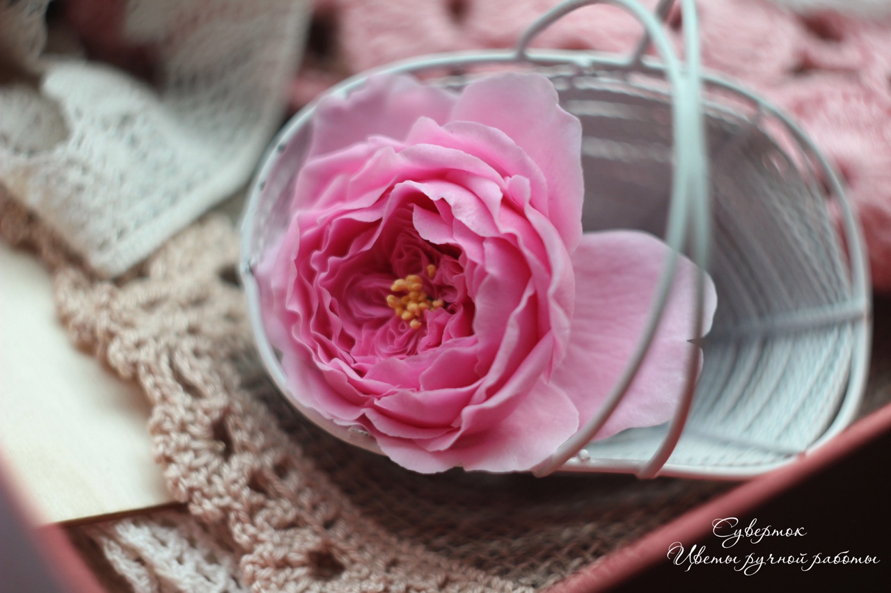 Фото - мк. Английская роза из самозатвердевающей полимерной глины. Rose made of polymer clay.
